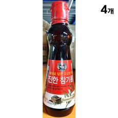 당일발송 진한식품 참기름(진한 백설 320ml), ONECOLOR/FREE, 320ml, 4개