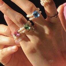 다이아언니진주반지