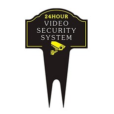 파일이있는 15 x 9.5 CCTV 카메라 안전 표지판 24 시간 비디오 시스템 경고 표지판 비디오 감시 안전 표지판 야외 금속 보관 마당 표지판 활동 모니터링을위한 집 보관 마당 표지판, 본상품