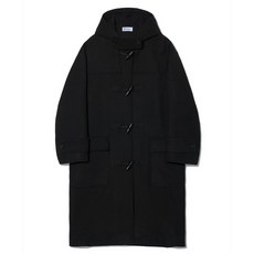 파르티멘토 PARTIMENTO 오버사이즈 멜톤 더플 롱 코트 블랙 Oversize Melton Duffle Long Coat 블랙