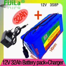 18650 배터리 12V 32000mAh 배터리 팩 18650 리튬 배터리 보호 보드 12v 32000mAh 인버터 광부 + 12.6V 충전기|Battery Packs|, 단일, 1개