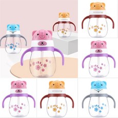250 ml 베이비 키즈 귀여운 컵 아이들은 훈련 먹이를 배우십시오 물 짚 손잡이 병 학교 마시는 음식 우유 병 새로운|텀블러|, 단일, 1개, As Photo Show