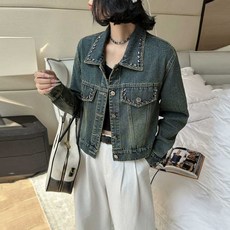 미운우리새끼 415회 김승수엄마 청자켓 데님 큐빅 비즈 빈티지 블루 캐주얼