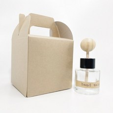 향자네 우드볼 디퓨저 50ml 원형 차량용 방향제, 블랙, 자몽