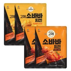 소바바치킨 양념 순살 2 + 오리지날 순살 2, 4개, 375g