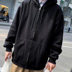 남성 후드집업 포근한 루즈핏 데일리 캐주얼 부드러운 아우터