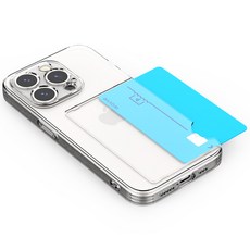 아이폰15 프로 맥세이프 투명 카드 케이스 생폰