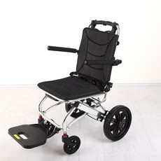 NEWELL 휠체어 W200 초경량 접이식 휠체어 완전 폴딩 노인용 외출용 여행용 사은품 증정, 1개