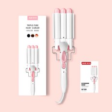 옥수수 달걀 물결 고데기 웨이브 볼륨 전기 고데기, HEBRON 핑크 22MM