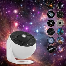플라네타리움 천체투영 갤럭시 프로젝터 별이 빛나는 하늘 야간 조명 360 회전 플라네타륨 램프 어린이 침실 발렌타인 데이 선물 웨딩 장식, 1)Black - Usb plug