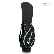 남여공용 스탠다드 경량 캐디백 GOLF 골프가방 장비 가방 표준 공 클럽 뚜껑 골프백세트, 테일러메이드 블랙 실버