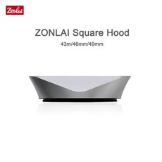 렌즈후드 ZONLAI 사각 금속 후지필름 후지 X100V 카메라용 어댑터 링 기타 어댑터 링 포함 49mm 46mm 43mm, 2.43mm - Silver 색상, 1개