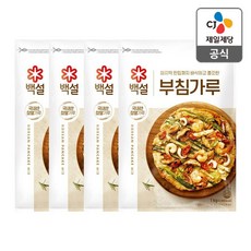 CJ 백설 부침가루, 1kg, 4개