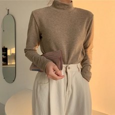 무지 반목골지폴라 플로티 겨울 가을 여성니트 여자 브이넥 크롭 루즈핏 울 터틀넥