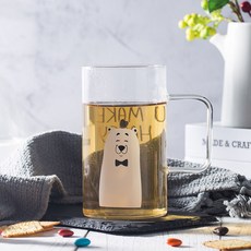 (주)Tree [DT] [로하티]하트 곰 유리컵(600ml) x3Set_GTS37380, 기본