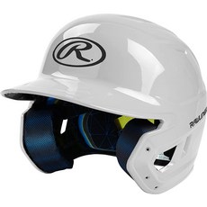 Rawlings | MACH 배팅 헬멧 글로스 다크 그린 주니어 (16.5cm - 18.1cm(6 3/8 7 1/8인치)) 458181, Junior (6 3/8" - 7 1/8"), Gloss White, 1개