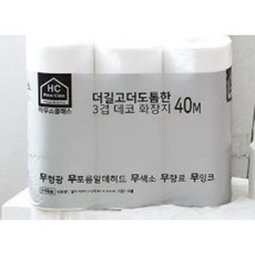 하우스클래스 더길고 더도톰한 3겹 데코 화장지, 40m, 18롤, 1개