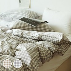 깅엄체크이불커버