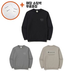 [백화점신상판/AS가능] 스노우피크 우븐 패치 맨투맨 긴팔 남자 여자 공용 ppJ 블랙 포그 그레이 다크 S24FMFHT24BK S24FMFHT24FG S24FMFHT24DG