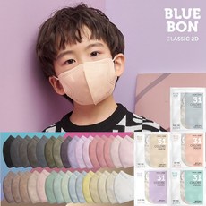 블루본 KF94 새부리형 31 컬러 마스크 60매 유아 아동 어린이 청소년 성인마스크, 중형60매, 코코넛화이트, 1개
