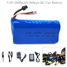 7.4V 1500mAh Lipo 배터리 WPL MN99S D90 U12A S033g Q1 H101 7.4V 18650 SM 배터리 Rc 보트 자동차 탱크 Drones 부품|부품 & 액세서리|, 1개(A1), 1B 7.4v USB Charger(A1)