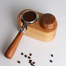 커피 홈카페 탬핑 템핑 매트 템퍼 레벨링툴 포타필터 스탠드 홀더 보관함, 2구(58mm)