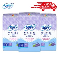 바디피트 천연코튼 롱 팬티라이너, 0건반, 40개입, 3팩