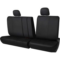 Leadpro SUV 리어 벤치 시트 커버 2열 또는 3열 스플릿 폴딩 백 6040 4060 5050 유니버설 청소가 용이한 블랙 인조 가죽, Standard, 1개