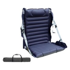 캠핑 의자 등받이가있는 접이식 의자 조정 가능한 스트랩이있는 풍선 의자 피크닉 낚시 해변을위한 뒤로, 네이비 블루, 40cmx102cm, 나일론,