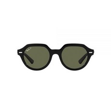 Ray-Ban 여성용 Rb4399 지나 스퀘어 선글라스 블랙/그린 편광