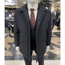 세정 인디안 트레몰로 nc중앙로역점 네이비 솔리드 지퍼 구스다운 하프코트