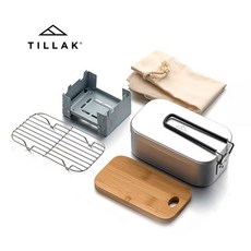 트란지아 코펠 반합 라지 스몰 trangia 틸락 감성캠핑 사각 도시락 일본식 캠핑 식기세트, 단일사이즈, 틸락 식기 세트