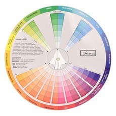 색상환 교육용 10색상환 컬러 COLORWHEEL 상환표 50LD 새로운 전문 종이 카드 디자인 색상 혼합 휠 잉크 차, 한개옵션1, 한개옵션0