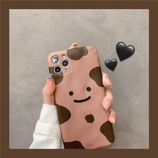 웃는얼굴 INS 무드 초코블링 적용 IPHONE11PROMAX 사과폰 XR XXSMAXSE 독창적 실리콘 부드러운케이스