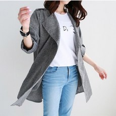 S96101 가을까지 심플 아우터 루즈핏 트렌치코트 댄디