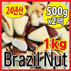 24년산 햇 브라질너트(반태) 500gx2팩 페루산 브라질넛, 2개, 500g