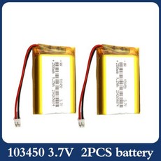 103450 폴리머 리튬 배터리 MP5 장난감 카메라 GPS 블루투스 스피커용 충전식 103450 폴리머 배터리 2500 mAh 3.7V, 02 103450 2PCS, 2개