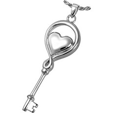 기념 갤러리 3318년대 내 마음의 열쇠 스털링 실버 화장 애완동물 주얼리 Memorial Gallery 3318s Key to My Heart Sterling Silver Cremation Pet Jewelry