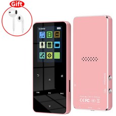 2.0 메탈 터치 MP3 MP4 음악 플레이어 블루투스 5.0 지원 카드 FM 알람 시계 없음 보수계 전자 책 내장 스피커, 8.분홍색 - With 32G, 분홍색
