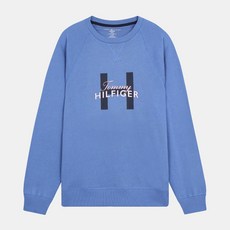 타미힐피거 남성용 H로고 맨투맨 블루 09T4151 BLUE DAWN
