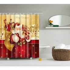 부산금정상점 CURTAIN 크리스마스 CHRISTMAS 디지털 플라워 프린트 방수 폴라폴리스 천 여과함 x2개, TZ161106 180cm 와이드 *180c m 하이