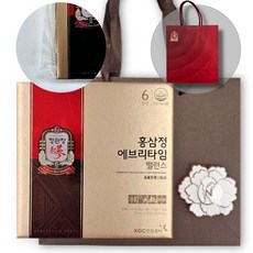 정관장 홍삼정 에브리타임 밸런스 30포 300ml 정품 수제제작 쇼핑백 선물 세트, 정품+수제