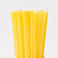 트렌드커피 [7mmX25cm] 노랑 일자 빨대 개별포장, 1개, 500개