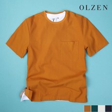 올젠 와플 조직 라운드 반팔 티셔츠 ZOB2TR1306