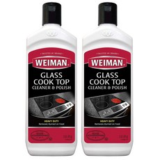 Weiman Glass Cooktop Cleaner & Polish 와이만 유리 쿡탑 클리너 앤 폴리시 15oz(425g) 2팩, 425g, 2개