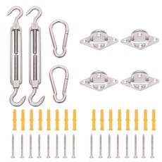 파파스 그늘막 연결고리세트 부속 철물 턴버클 카라비너 차광막 설치세트, 5mm 연결고리세트