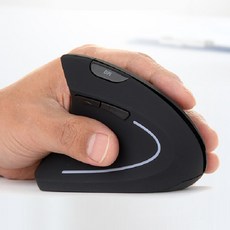 코시 왼손잡이 전용 인체공학 손목보호 버티컬 USB 무선 마우스 사무용 편한 터널증후군 예방 mouse 추천, 블랙, M3452WL