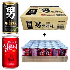 광동 힘찬하루 헛개차 180ml(30캔) + 실론티 175ml(30캔), 60개, 180ml
