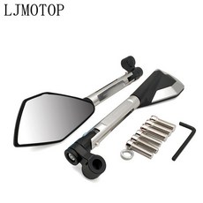 273106 / 새로운 오토바이 미러 모토 백미러 bmw f800gs s1000r rsv4 용 cnc 사이드 미러 yamaha nmax 155 300 xmax530 액세서리, Silver