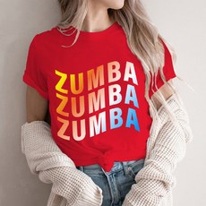 줌바티 Zumba 줌바웨어 단체복 운동복 줌바댄스 줌바 방송댄스복 줌바댄스복장 줌바반팔티, 02_레드